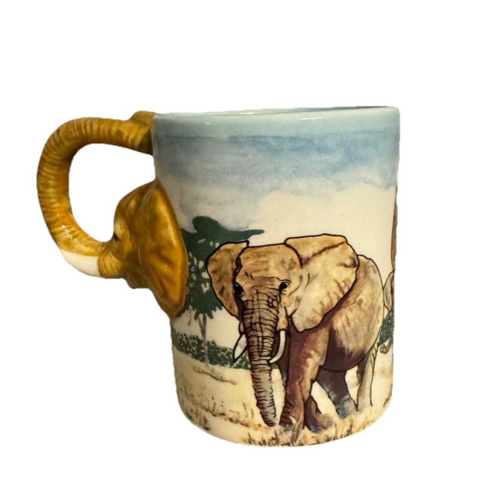 Vintage 1990 "Five and Dime" Ceramic Coffee Mug Elephant